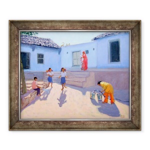 Tablou inramat - Andrew Macara - Galeti de apa de umplere, Rajasthan, 50 x 60 cm