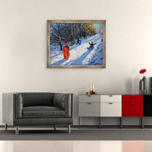 Tablou inramat - Andrew Macara - Sanie rosie, 50 x 60 cm - Img 2