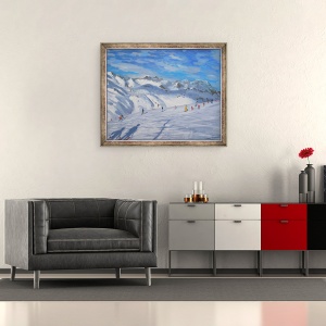 Tablou inramat - Andrew Macara - Topuri Munte, Tignes, 70 x 85 cm - Img 2