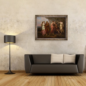 Tablou inramat - Angelica Kauffmann - Telemachus si nimfele din Calypso, 60 x 80 cm - Img 2