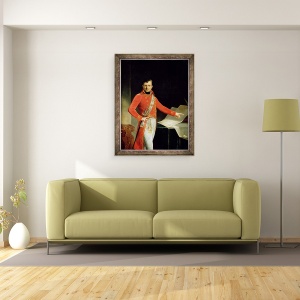 Tablou inramat - Anne Louis Girodet de Roucy-Trioson - Portretul lui Napoleon I 1769-1821, 60 x 80 cm - Img 2