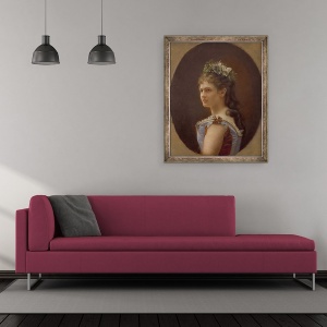 Tablou inramat - Anonymous - Katharina Schratt, stapana imparatului Franz Joseph al Austriei, 50 x 60 cm - Img 2