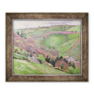 Tablou inramat - Anonymous - Peisaj vale, 50 x 60 cm