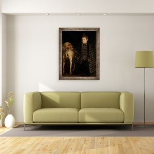 Tablou inramat - Anthonis van Dashorst Mor - Piticul Cardinalului Granvelle, 60 x 80 cm - Img 2