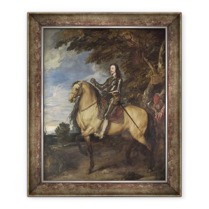Tablou inramat - Anthony van Dyck - Portret Ecvestru De Carol I, 70 x 85 cm