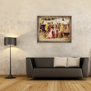 Tablou inramat - Antoine Caron - Arestarea lui Sir Thomas More in 1535 petrol pe panou, 70 x 90 cm - Img 2