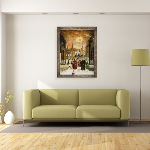 Tablou inramat - Antoine Caron - Dionisie Areopagitul Convertirea filozofilor pagani, 60 x 80 cm - Img 2