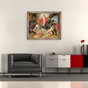 Tablou inramat - Antoine Caron - invierea lui Hristos, 50 x 60 cm - Img 2