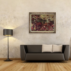 Tablou inramat - Antoine Caron - Triumful Mortii, 60 x 80 cm - Img 2