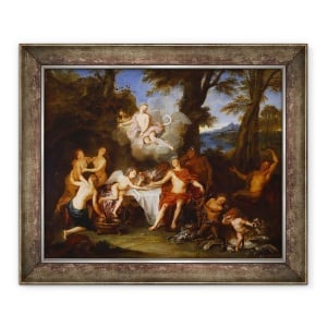 Tablou inramat - Antoine Coypel - Alianta lui Bacchus si Cupidon, 50 x 60 cm