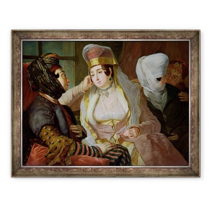 Tablou inramat - Antoine de Favray - Femei malteze, 70 x 90 cm