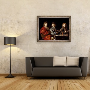 Tablou inramat - Antoine Le Nain - Trei tineri muzicieni, 70 x 90 cm - Img 2