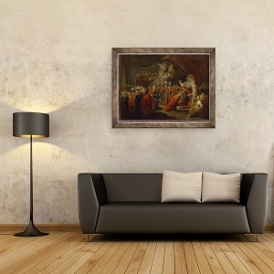 Tablou inramat - Antoine Pesne - Fondarea Ordinului Vulturului Negru, 60 x 80 cm - Img 2