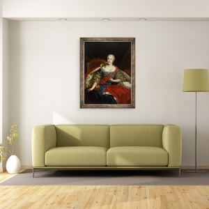 Tablou inramat - Antoine Pesne - Portret De Johanna-Elizabeth, Electress De Anhalt-Zerbst, 60 x 80 cm - Img 2