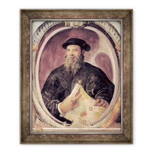 Tablou inramat - Antonio Giovanni de Varese - Ferdinand Magellan c.1480-1521 de la Sala del Mappamondo Sala Hartilor Lumii, 70 x 85 cm