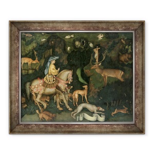 Tablou inramat - Antonio Pisanello - Viziunea Sfantului Eustachiu, 70 x 85 cm
