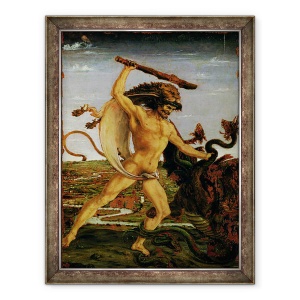 Tablou inramat - Antonio Pollaiuolo - Hercule si Hydra, 70 x 90 cm
