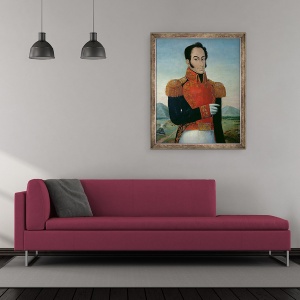 Tablou inramat - Arturo Michelena - Simon Bolivar 1783-1830, 50 x 60 cm - Img 2