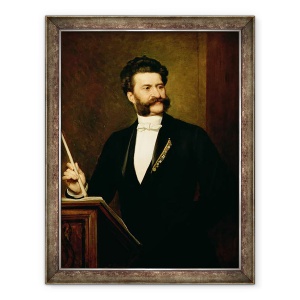 Tablou inramat - August Eisenmenger - Johann Strauss cel Tanar, 60 x 80 cm