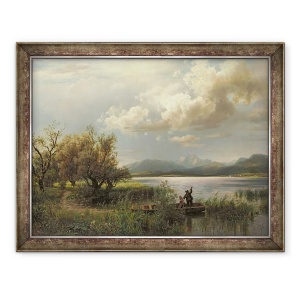 Tablou inramat - Augustus Wilhelm Leu - Bayern Peisaj, 60 x 80 cm