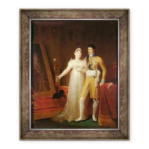 Tablou inramat - Baron Gerard, Francois Pascal Simon - Portretul lui Jerome Bonaparte 1784-1860 si a sotiei sale Catherine 1783-1835 de Wurtemberg, 70 x 85 cm