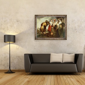 Tablou inramat - Bartolome Esteban Murillo - Rebecca si Eliezer la fantana, 60 x 80 cm - Img 2