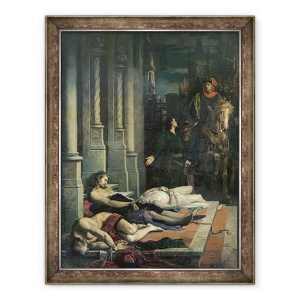 Tablou inramat - Benjamin Ulmann - Corpul lui Etienne Marcel c.1316-58 este prezentat Delfinului Charles 1338-80 al Frantei, viitorul Carol al V-lea, 70 x 90 cm