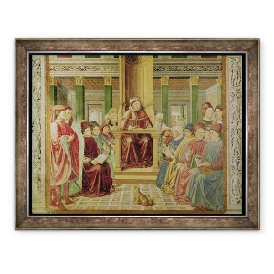 Tablou inramat - Benozzo di Lese di Sandro Gozzoli - Sf. Augustin lectura retorica si filozofia la scoala de la Roma, 60 x 80 cm