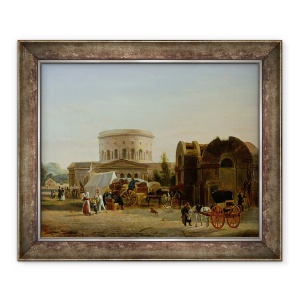 Tablou inramat - Bernard Edouard Swebach - Bariera de la La Villette, 50 x 60 cm