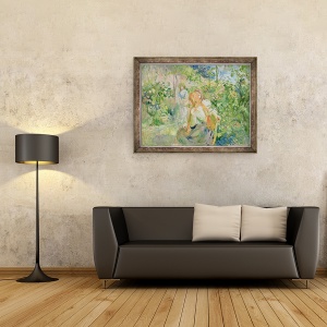 Tablou inramat - Berthe Morisot - in gradina de la Roche-Placa, 60 x 80 cm - Img 2