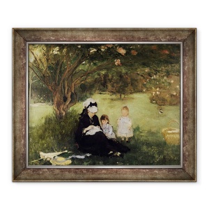 Tablou inramat - Berthe Morisot - Sub liliac la Maurecourt, 50 x 60 cm