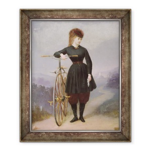 Tablou inramat - Betinet - Blanche dAntigny 1840-74 si Velocipedul ei, 50 x 60 cm