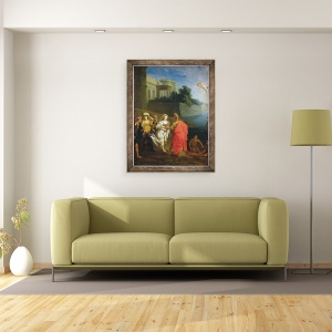 Tablou inramat - Bon de Boulogne - Rapirea lui Helen, 60 x 80 cm - Img 2