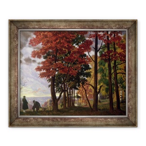 Tablou inramat - Boris Mikhailovich Kustodiev - toamna, 70 x 85 cm