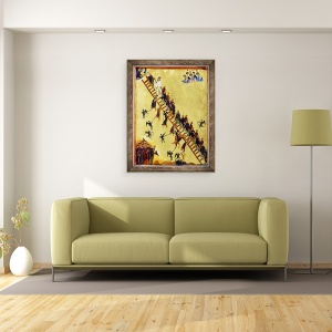 Tablou inramat - Byzantine - Scara cereasca a Sfantului Ioan de Climacus, 60 x 80 cm - Img 2