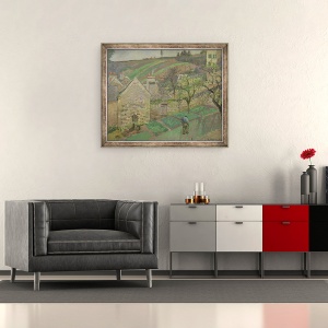 Tablou inramat - Camille Pissarro - Dealul Schitului, Pontoise, 50 x 60 cm - Img 2