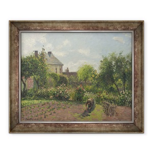 Tablou inramat - Camille Pissarro - Gradina artistului de la Eragny, 50 x 60 cm