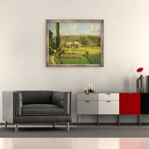 Tablou inramat - Camille Pissarro - Paysage aux Patis, Pointoise, 50 x 60 cm - Img 2