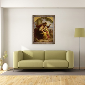 Tablou inramat - Carl Christian Vogel von Vogelstein - Lasati copilasii sa vina la mine, 60 x 80 cm - Img 2