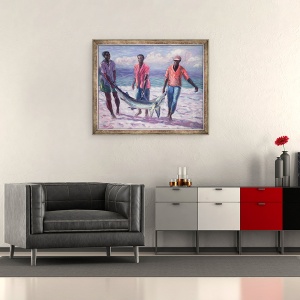 Tablou inramat - Carlton Murrell - Marea captura, 50 x 60 cm - Img 2