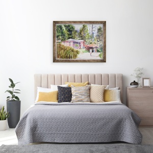 Tablou inramat - Carlton Murrell - O casa tropicala, 60 x 80 cm - Img 3