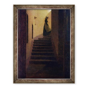 Tablou inramat - Caspar David Friedrich - Caroline pe scari, 60 x 80 cm