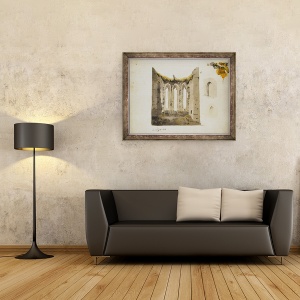 Tablou inramat - Caspar David Friedrich - Ruinele unui cor gotic, 60 x 80 cm - Img 2