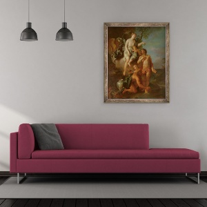 Tablou inramat - Charles de Lafosse - Deificarea Aenei, 50 x 60 cm - Img 2