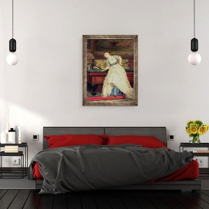 Tablou inramat - Charles Edouard Boutibonne - Jocul de biliard, 70 x 90 cm - Img 3