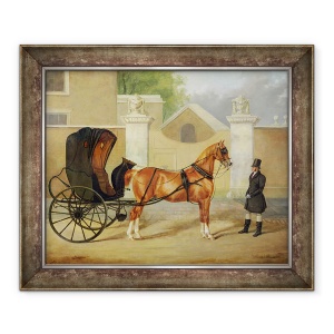 Tablou inramat - Charles Hancock - Carucioare pentru domni - Un Cabriolet, 50 x 60 cm