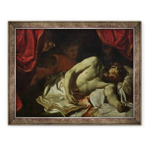 Tablou inramat - Charles Le Brun - Moartea lui Cato de Utica 95-46 i.Hr. 1646, 70 x 90 cm
