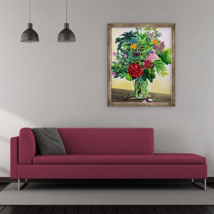 Tablou inramat - Christopher Ryland - Gradina Flori, 50 x 60 cm - Img 2
