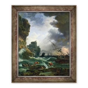 Tablou inramat - Claude Joseph Vernet - Furtuna, 70 x 85 cm