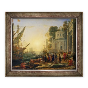 Tablou inramat - Claude Lorrain - Cleopatra a debarcat la Tarsus, 50 x 60 cm